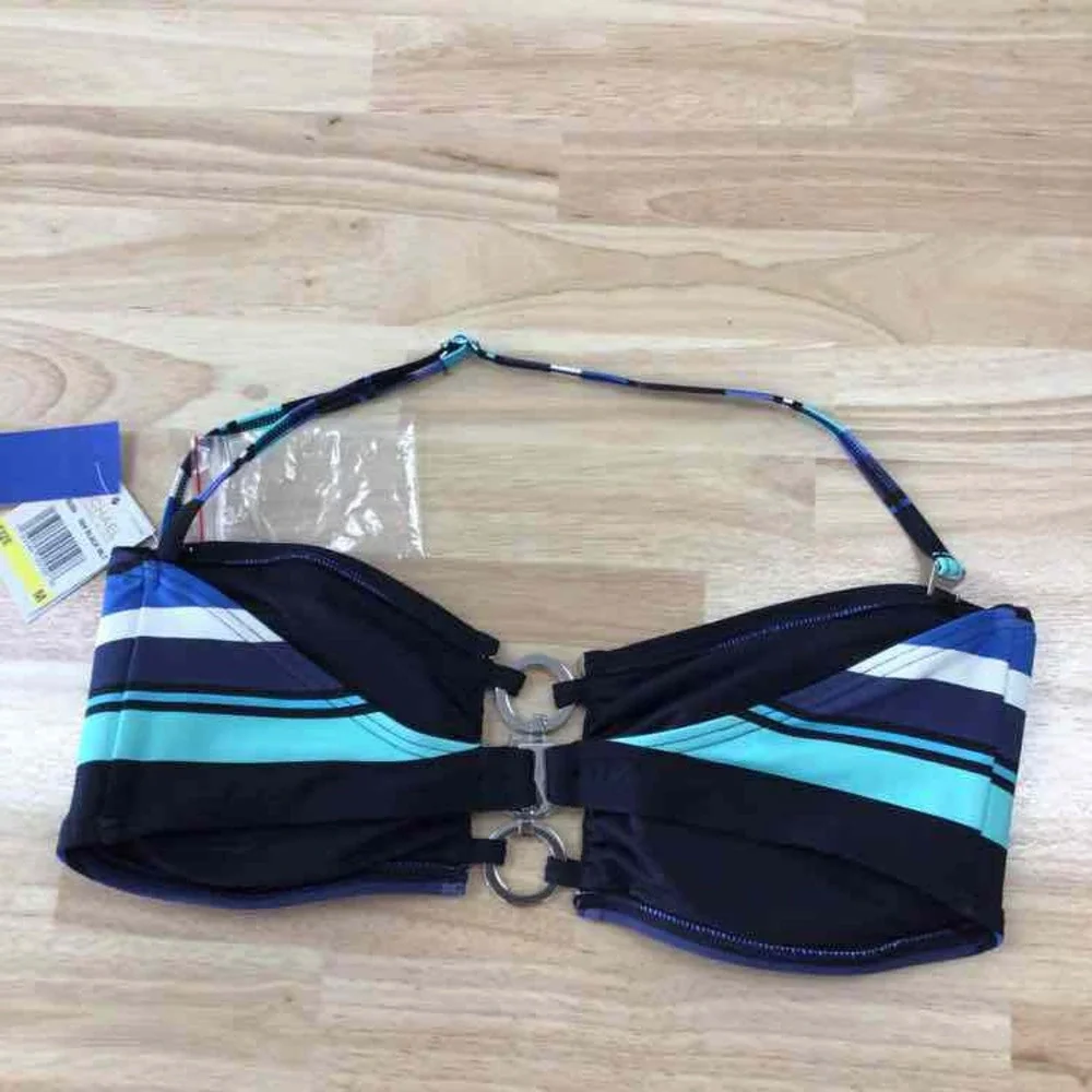 Michael Kors Size M Bandeau Ring Bikini Top